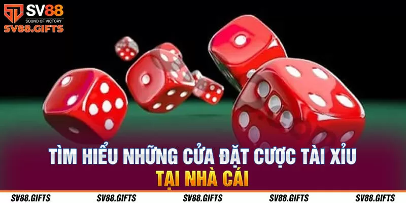 Tìm hiểu những cửa đặt cược tài xỉu tại nhà cái